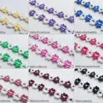 TAŚMA OZDOBNA KWIATKI Z DZIANINY 11 mm RÓŻNE KOLORY