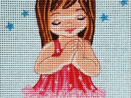 Kanwa z nadrukiem DZIEWCZYNKA (3302)