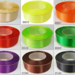 Wstążka SATYNOWA ze ZŁOTYM BRZEGIEM 25mm NA METRY