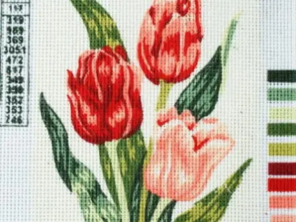 Kanwa z nadrukiem TULIPANY (3105)