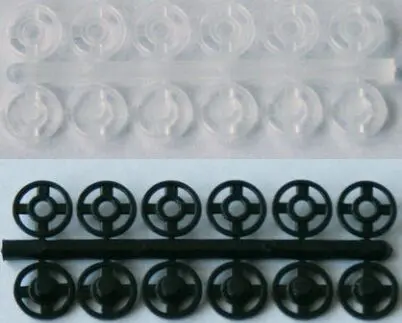 ZATRZASKI PLASTIKOWE 7 mm - 6 SZTUK