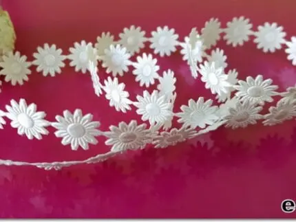 TAŚMA, KWIATKI ATŁASOWE MARGARETKI