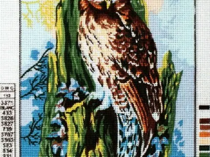 Kanwa z nadrukiem SOWA (6252)