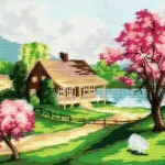 Kanwa z nadrukiem WIOSNA (6186)