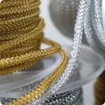 Sznurek metalizowany PERLA 3mm/ rolka 25m