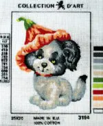 Kanwa z nadrukiem PIESEK (3194)