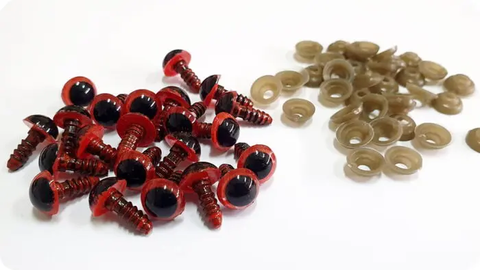 Bezpieczne oczka zaciskowe do zabawek 10mm 1szt