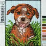 Kanwa z nadrukiem PIESEK (3080)