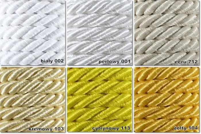 Sznurek ozdobny SKRĘCANY 7mm na metry