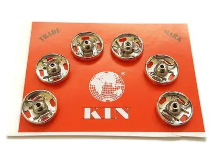 Zatrzaski metalowe 10mm (3) 6szt