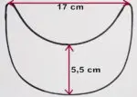 DASZEK do czapki PROFILOWANY CZARNY 5,5 cm
