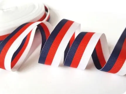 TAŚMA RYPSOWA 20 mm DEKORACYJNA TRÓJKOLOROWA
