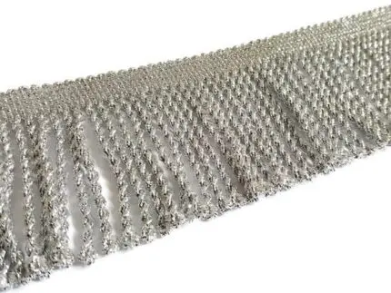 FRĘDZLE METALIZOWANE 10cm opakowanie 10m