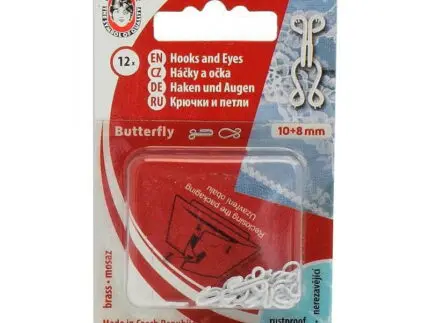 Haftki BIAŁE (6) 10/8mm/ 12par