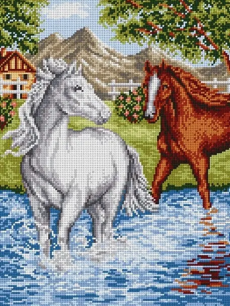 kanwa-30x40-konie-8001 Kanwa 30x40 - KONIE (8001)