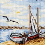 Kanwa 30x40 ŻAGLÓWKA (8009)