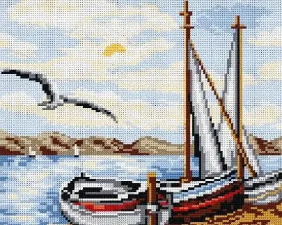 Kanwa 30x40 ŻAGLÓWKA (8009)