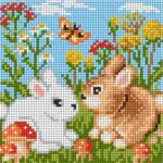 Kanwa z nadrukiem 15x15 KRÓLICZKI (1013)