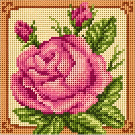 kanwa-z-nadrukiem-15x15-roza-1015 Kanwa z nadrukiem 15x15 RÓŻA (1015)