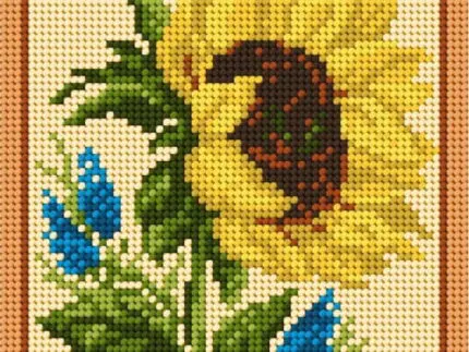 Kanwa z nadrukiem 15x15 SŁONECZNIK (1014)