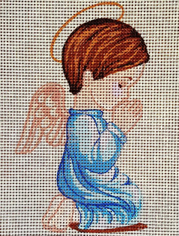 kanwa-z-nadrukiem-aniolek-3301 Kanwa z nadrukiem ANIOŁEK (3301)