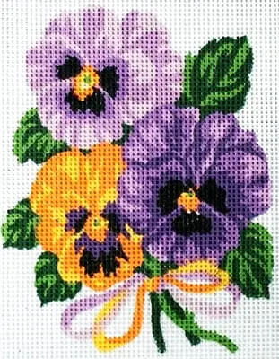 kanwa-z-nadrukiem-bratki-3287 Kanwa z nadrukiem BRATKI (3287)