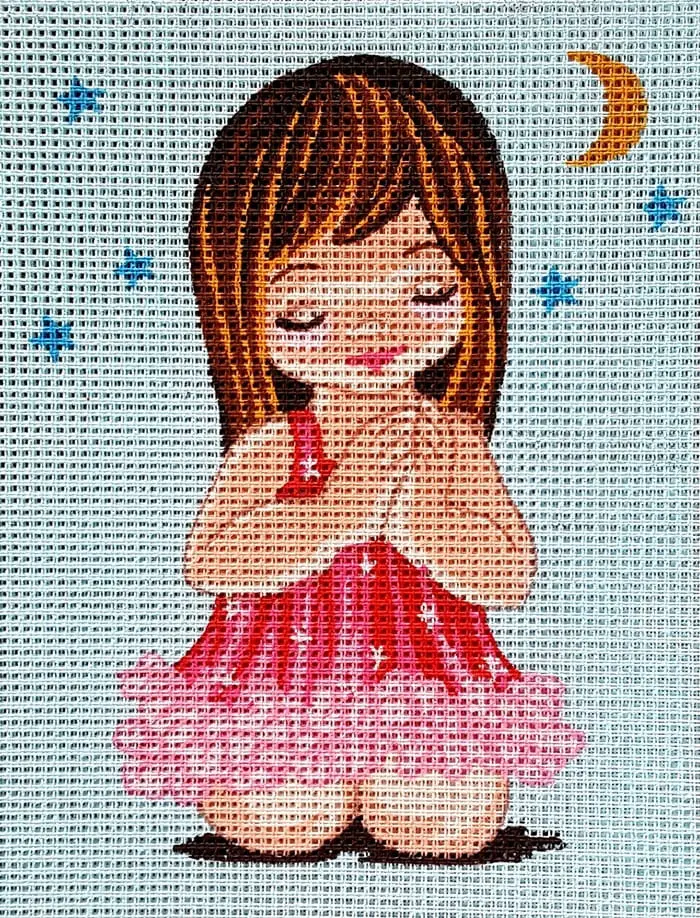 kanwa-z-nadrukiem-dziewczynka-3302 Kanwa z nadrukiem DZIEWCZYNKA (3302)