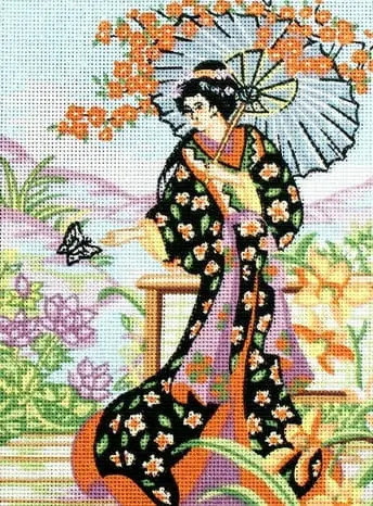 kanwa-z-nadrukiem-gejsza-6190 Kanwa z nadrukiem GEJSZA (6190)