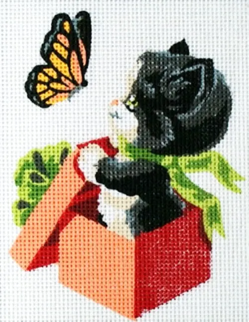 kanwa-z-nadrukiem-kotek-3193 Kanwa z nadrukiem KOTEK (3193)