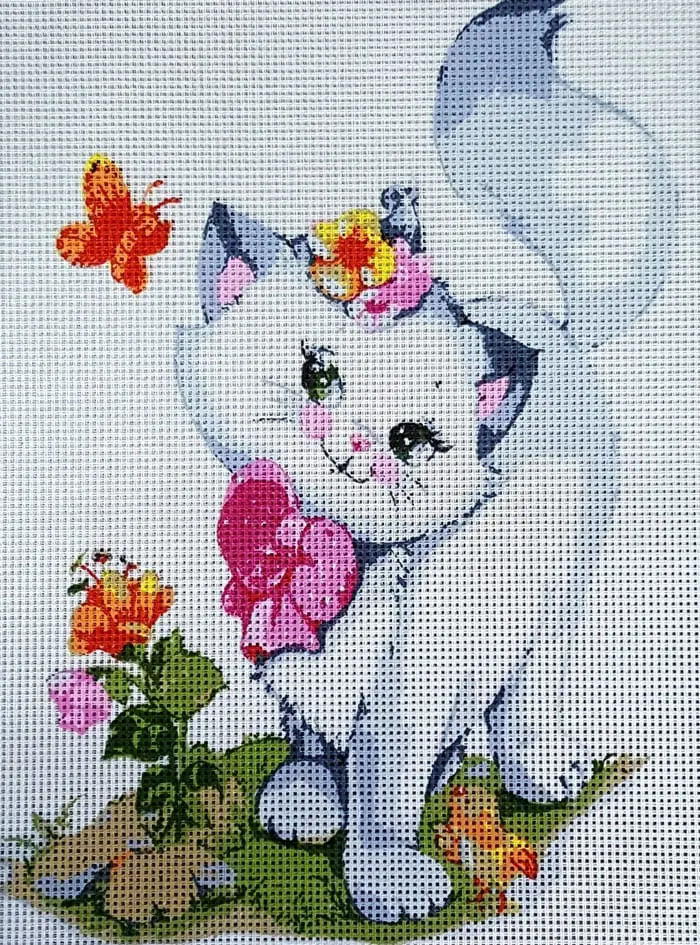 kanwa-z-nadrukiem-kotek-6304 Kanwa z nadrukiem KOTEK (6304)