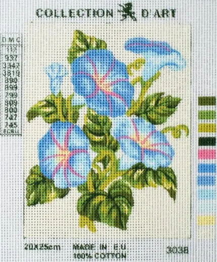 Kanwa z nadrukiem KWIATY (3038)