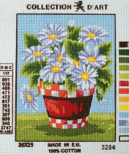 kanwa-z-nadrukiem-kwiaty-3284 Kanwa z nadrukiem KWIATY (3284)