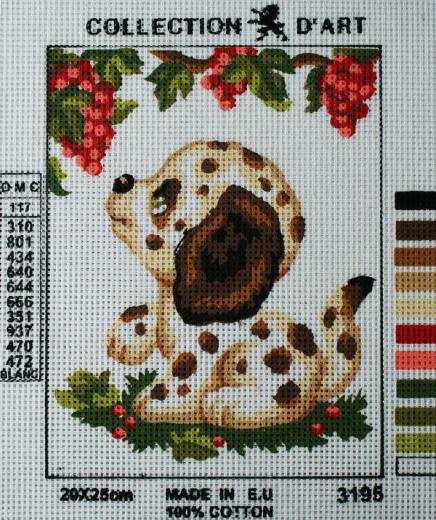 kanwa-z-nadrukiem-piesek-3195 Kanwa z nadrukiem PIESEK (3195)