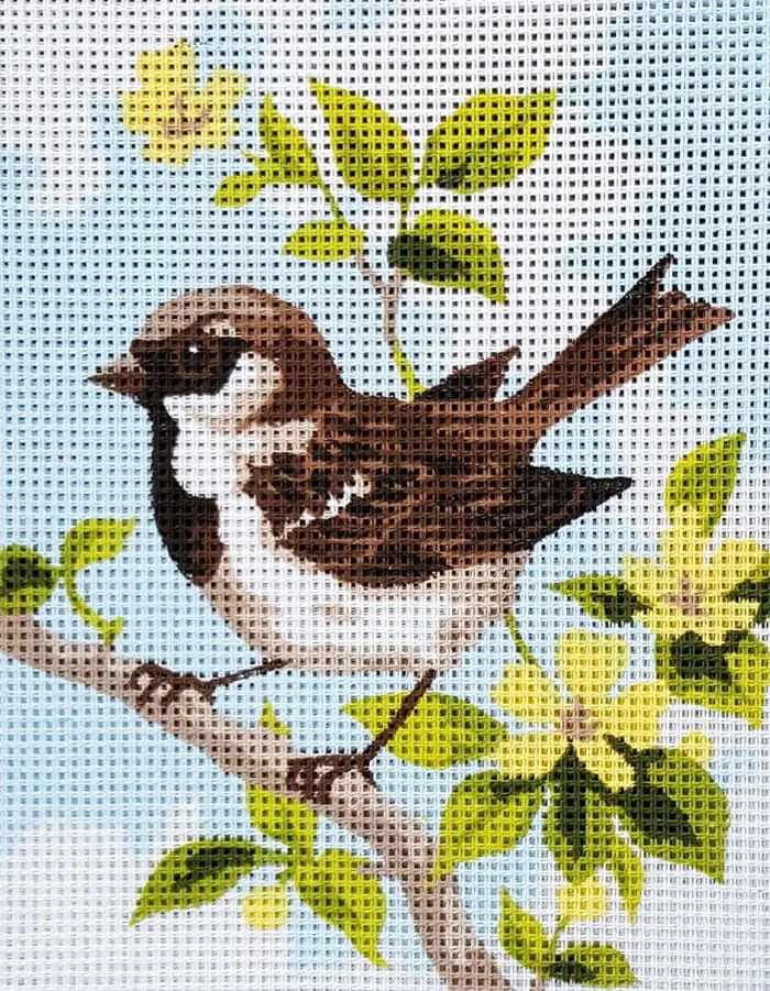 kanwa-z-nadrukiem-ptaszek-3315 Kanwa z nadrukiem PTASZEK (3315)