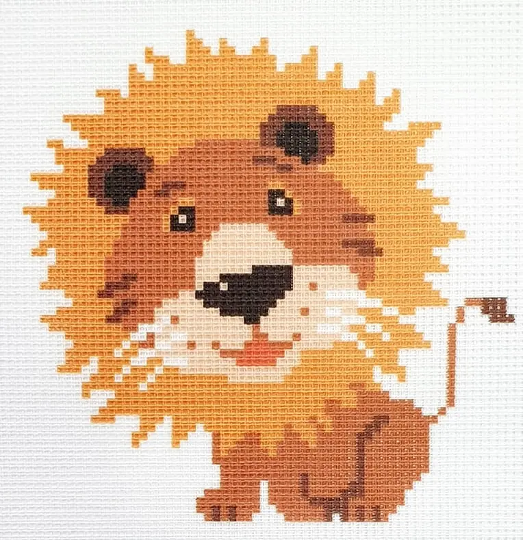 kanwa-z-nadrukiem15x15-lew-1036 Kanwa z nadrukiem15x15 - LEW (1036)