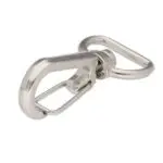 Karabińczyk metalowy 13x37mm SREBRNY