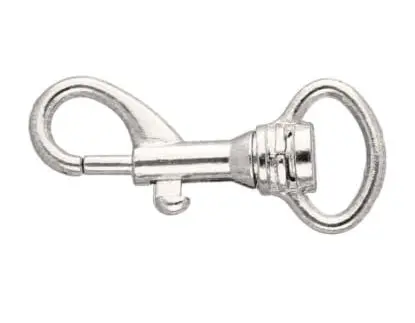 Karabińczyk metalowy 13x40mm SREBRNY