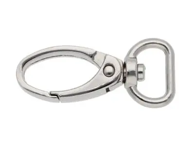 Karabińczyk metalowy 13x46mm SREBRNY