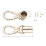 Karabińczyk metalowy 13x69mm JASNE ZŁOTO