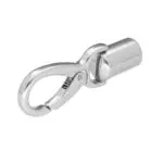 Karabińczyk metalowy 13x69mm SREBRNY