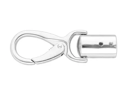 Karabińczyk metalowy 13x69mm SREBRNY