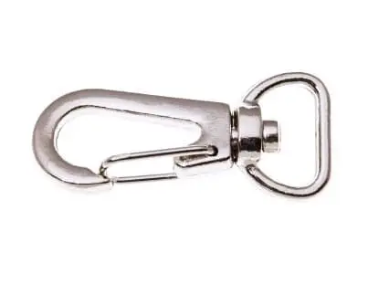 Karabińczyk metalowy 14x34mm SREBRNY