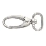 Karabińczyk metalowy 15x45mm SREBRNY MAT