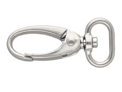 Karabińczyk metalowy 15x45mm SREBRNY MAT