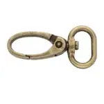 Karabińczyk metalowy 15x45mm STARE ZŁOTO