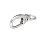 Karabińczyk metalowy 15x62mm SREBRNY
