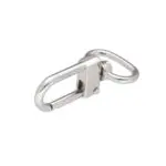 Karabińczyk metalowy 16x37mm SREBRNY