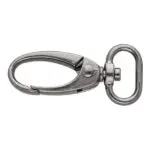 Karabińczyk metalowy 16x46mm CZARNY NIKIEL