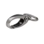 Karabińczyk metalowy 16x46mm CZARNY NIKIEL