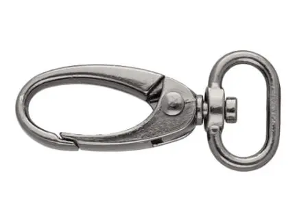 Karabińczyk metalowy 16x46mm CZARNY NIKIEL